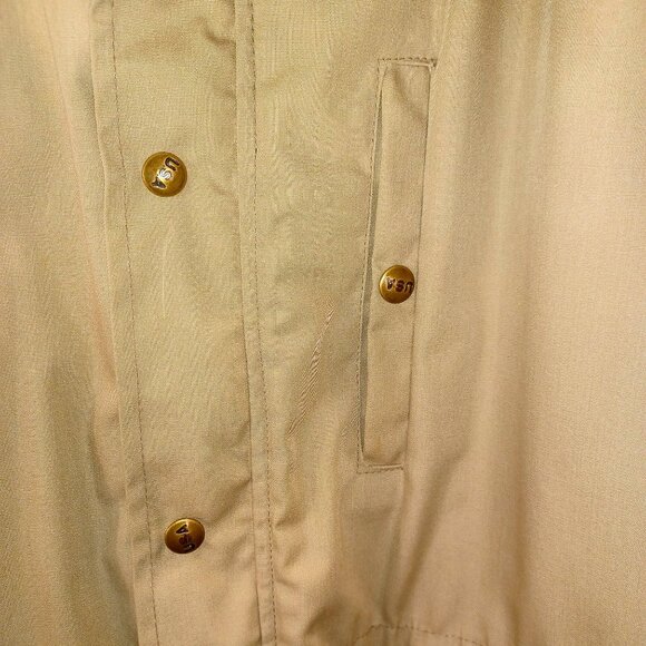 Tan Chore Jacket Corduroy Collar Work Coat Barn Utilitarian Mens Size 52R XXL - Picture 8 of 10